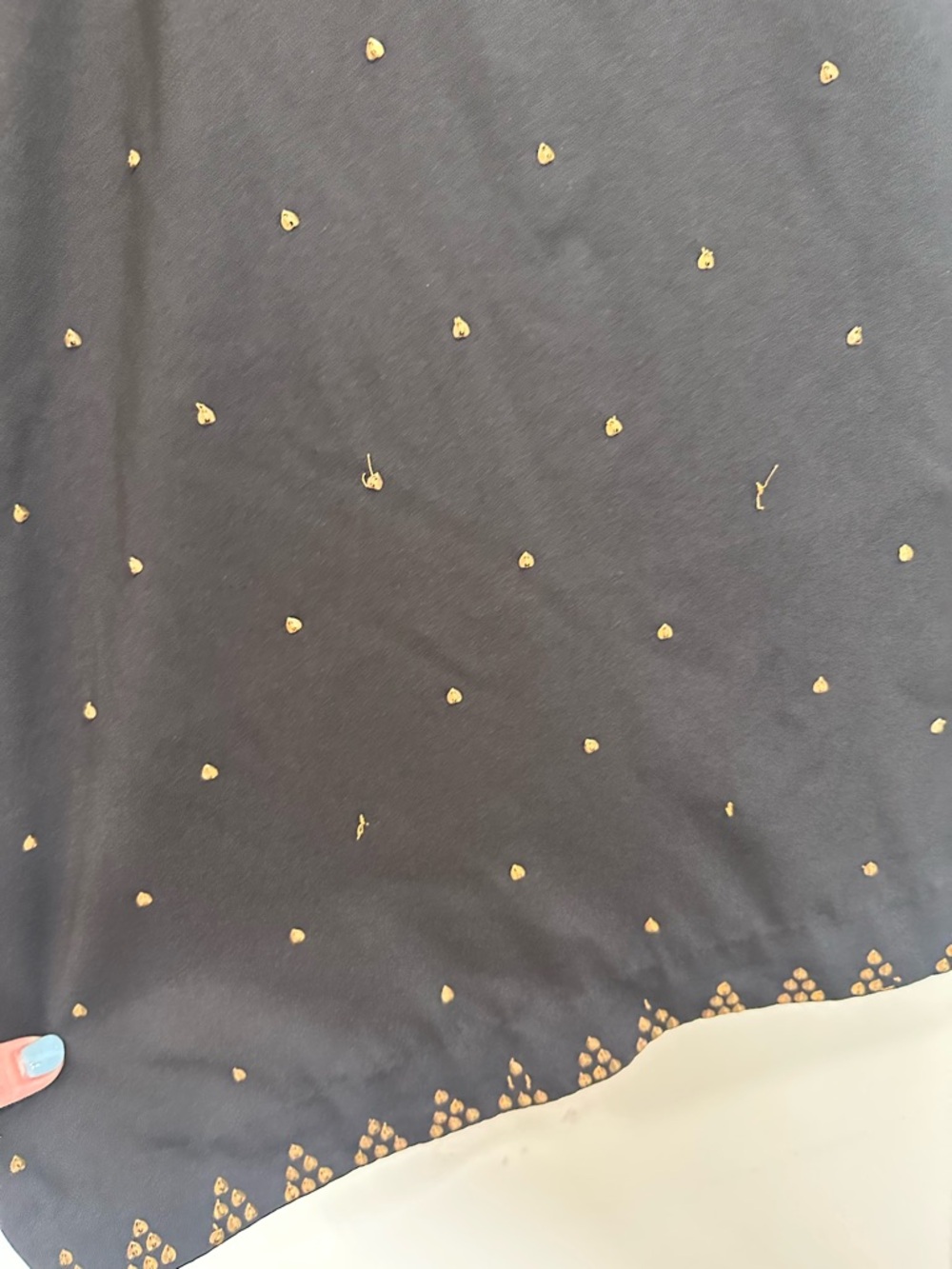 Free People Black Beaded Mini Dress Large V Neck Geometric Sleeveless - Picture 5 of 9